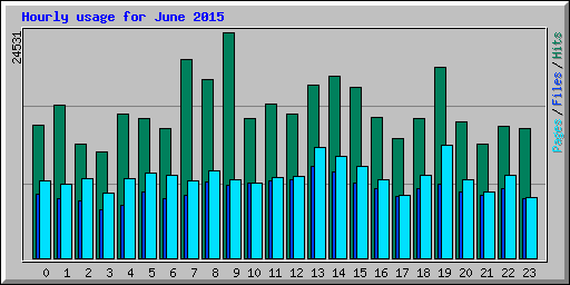 Hourly usage for June 2015